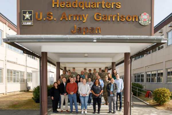 Group shot at Headquarters U.S. Army Garrison Japan